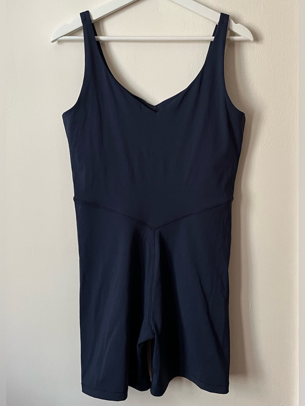 Bandier • L • Navy V Neck Tempo Playsuit One Piece Onesie Catsuit